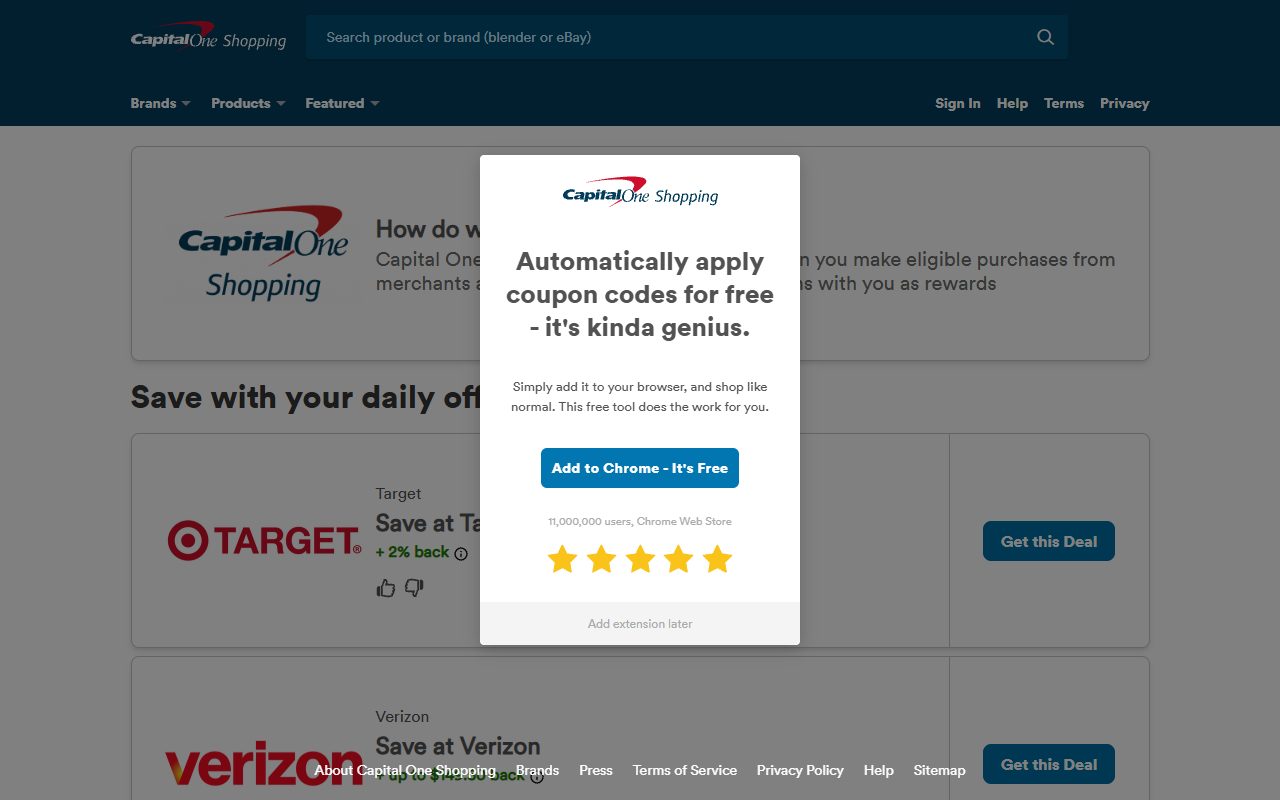 Capital One Shopping official site