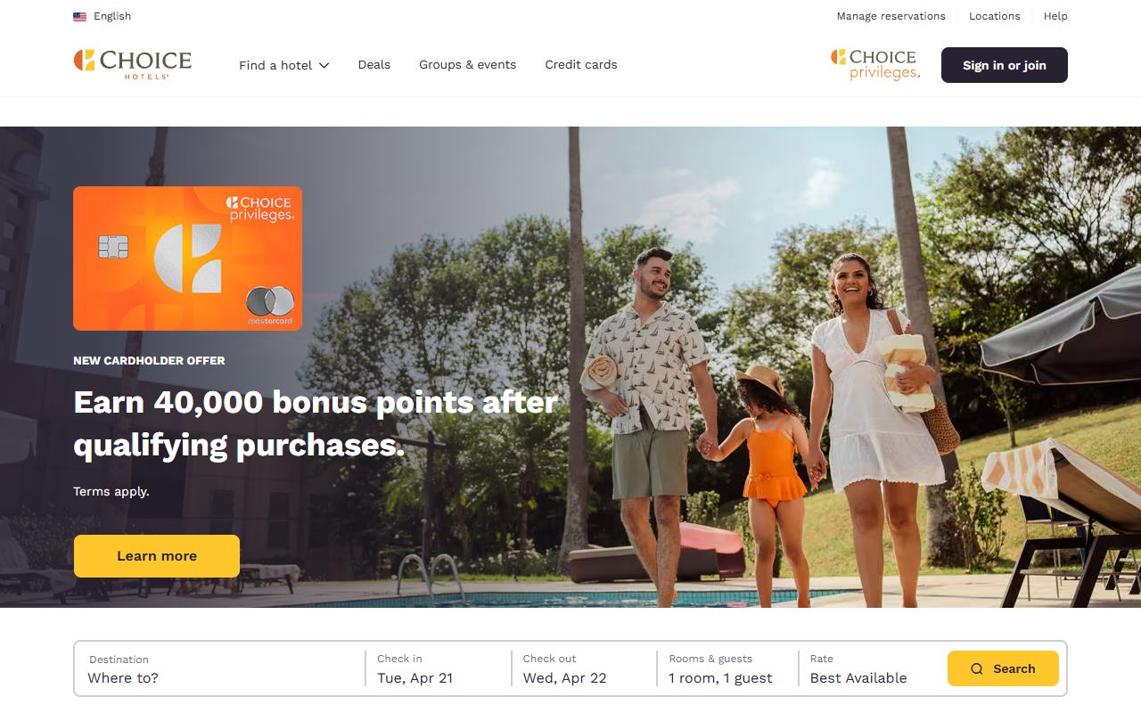 Choice Privileges official site