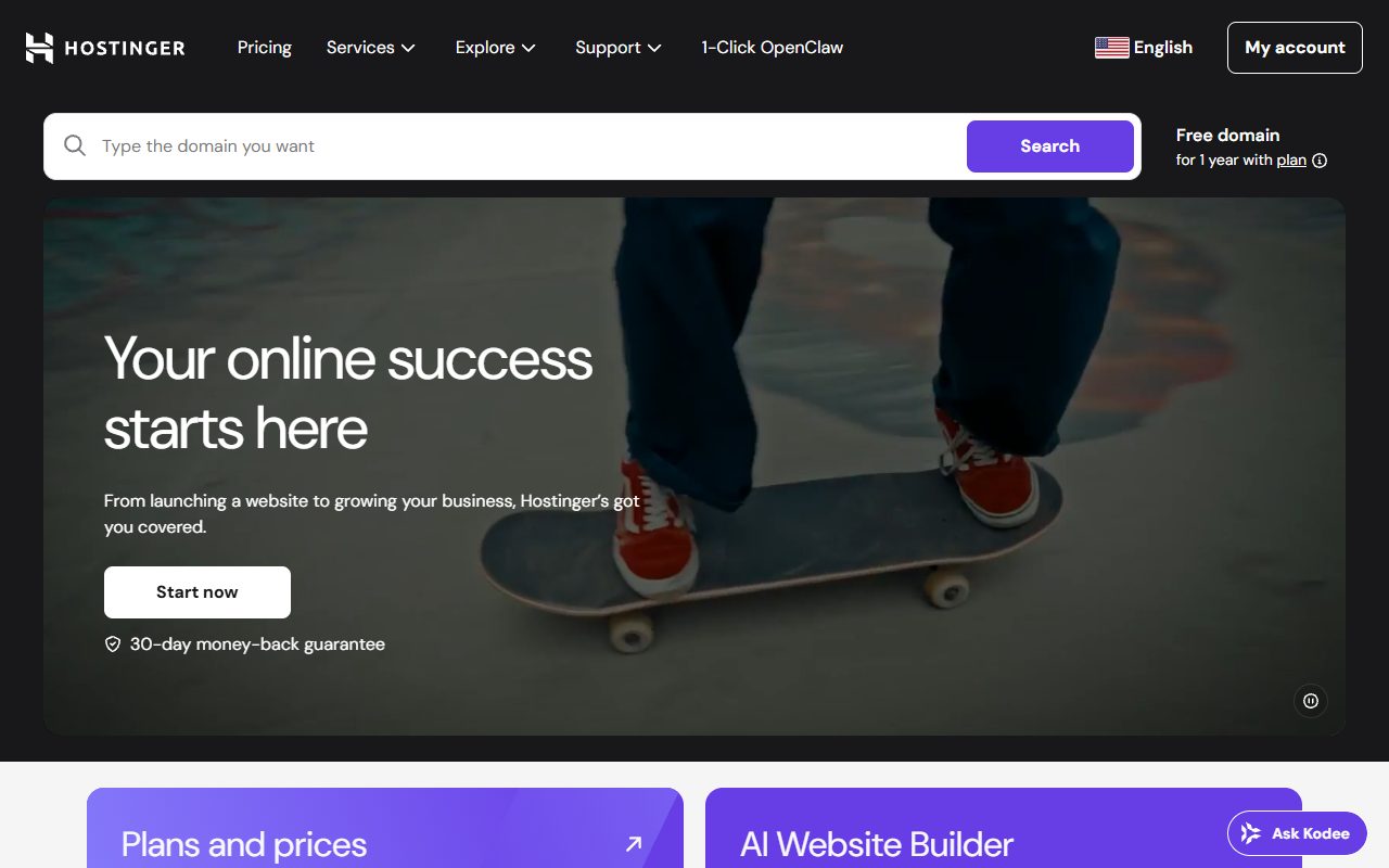 Hostinger official site