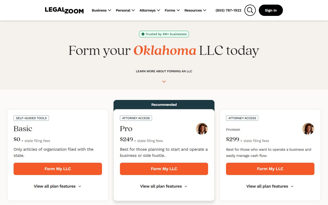 LegalZoom — captured 2026-04-01 from www.legalzoom.com
