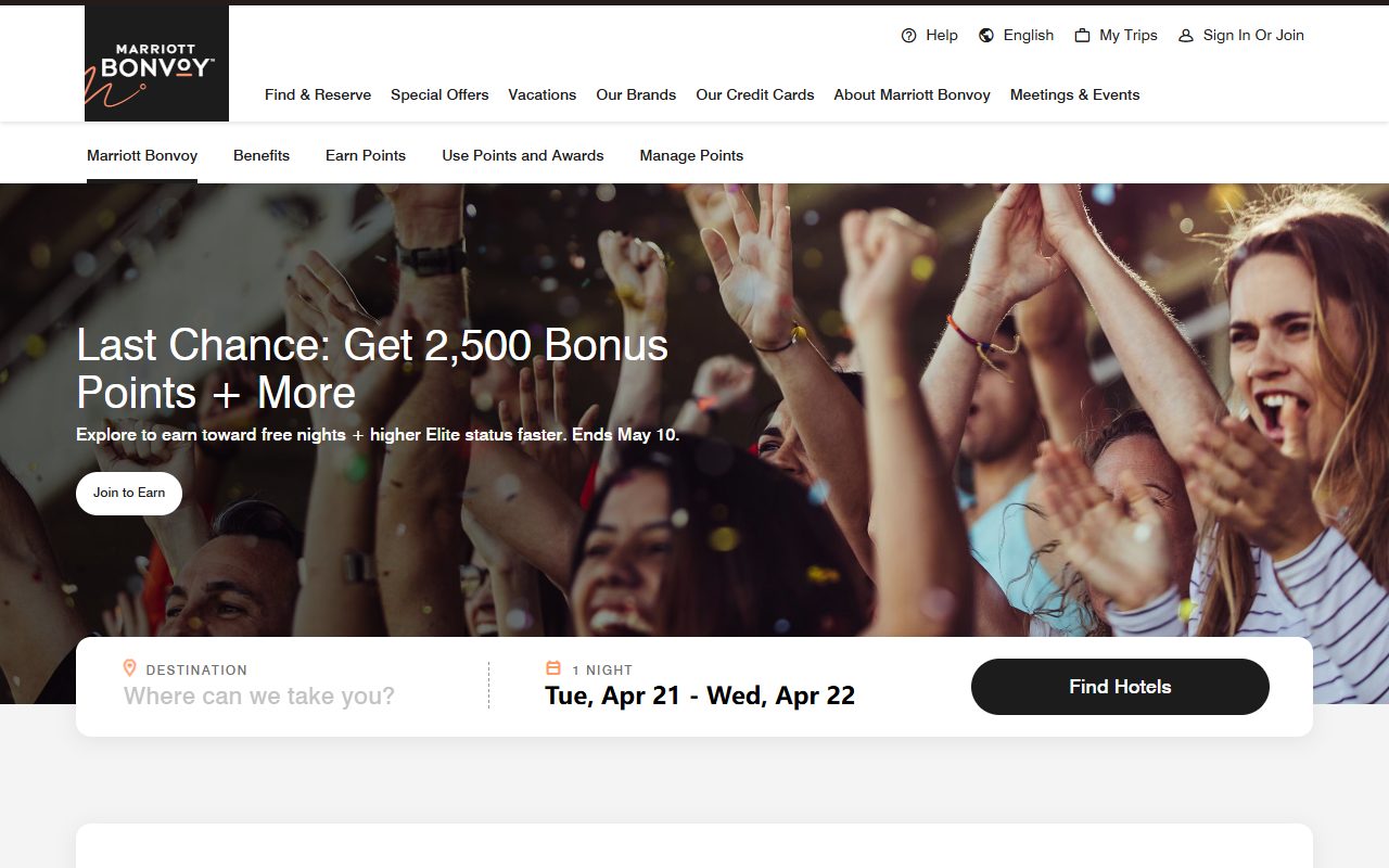 Marriott Bonvoy official site