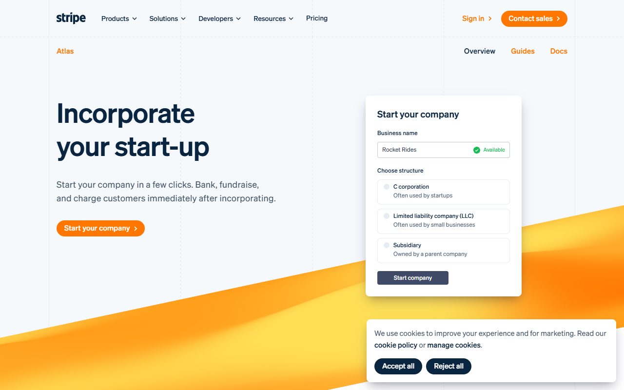 Stripe Atlas — captured 2026-04-01 from stripe.com