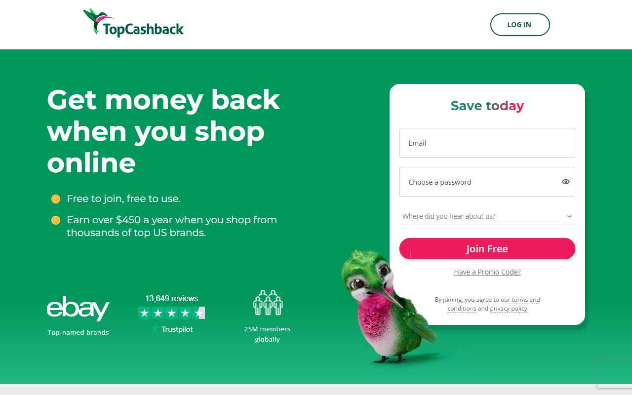 TopCashback official site